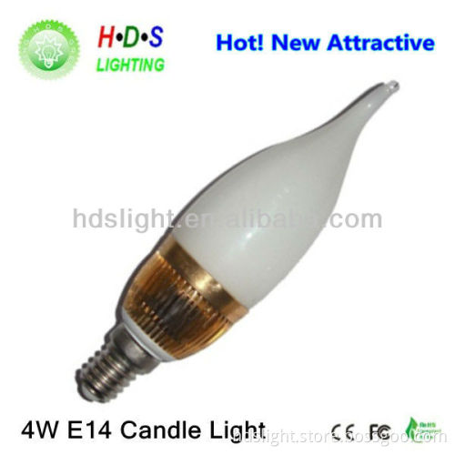 4W Frosted Glass Candle Led